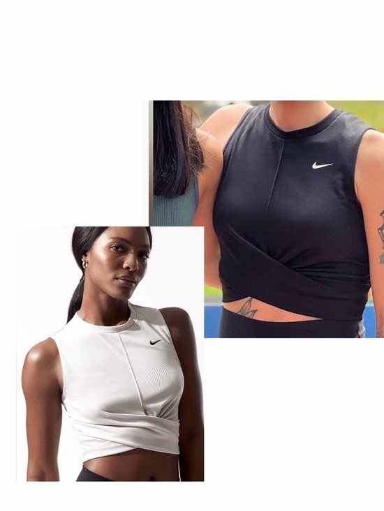 Nike Tops - Double Pack Nike Black & White Dri-FIT Sleeveless Crop Tank size Medium